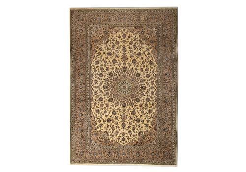 Unique Vintage Rugs, Oriental Carpet Traditional Beige Handmade Rug 245x375cm