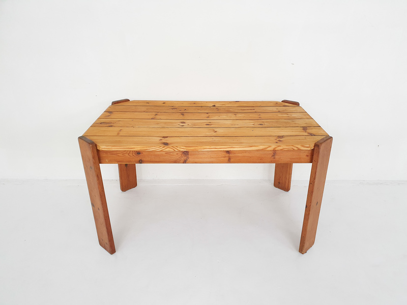 Pinewood Dining Table Attrb. To Ate Van Apeldoorn, The Netherlands 1970's photo furniture