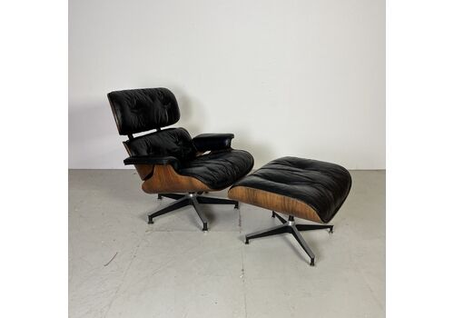 Early Production Charles Eames For Herman Miller Lounge Chair And Ottoman 670 / 671