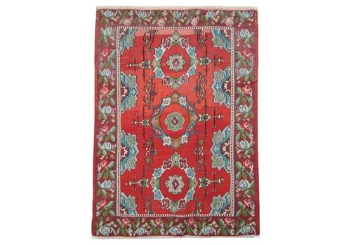 Handmade Oriental Red Kilim Carpet Traditional Area Rugs For Sale