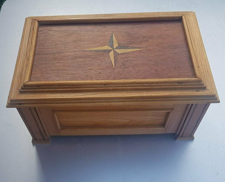 Antique Wooden Box With Secret Compartment | Vinterior