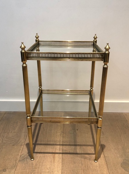 Neoclassical Style Brass Side Table From Maison Jansen photo furniture