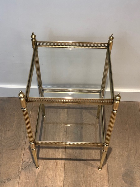 Neoclassical Style Brass Side Table From Maison Jansen photo for sale