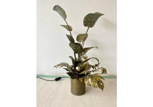 Vintage Gilt Leaf Lamp Attr Duval Brasseur