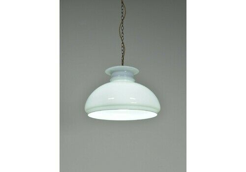 Large Antique Opaline Shade Pendant Light