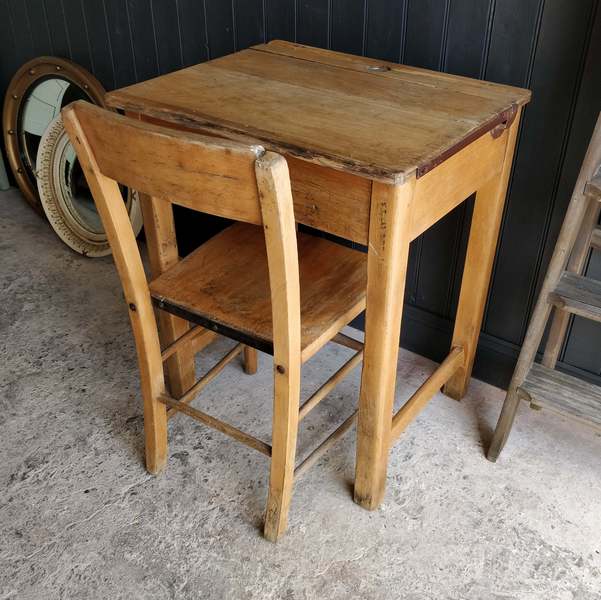 vintage kids school desk