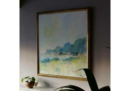 Vintage Coastal Landscape Painting By Goran Hanson