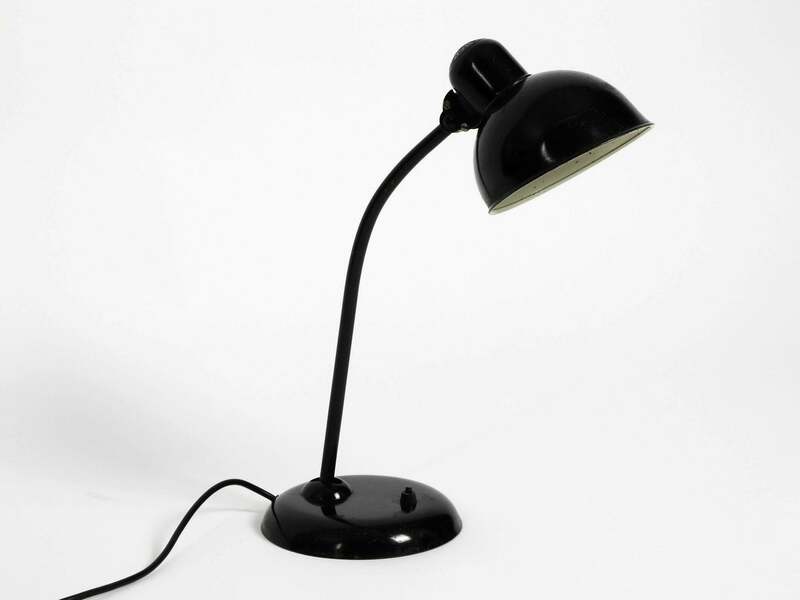 Original 1940s Black Kaiser Idell Metal Table Lamp Model 6551 photo furniture