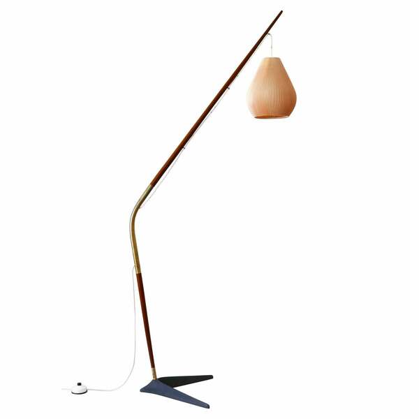 Exceptional Fishing Pole Floor Lamp By Svend Aage Holm Sørensen Denmark ...