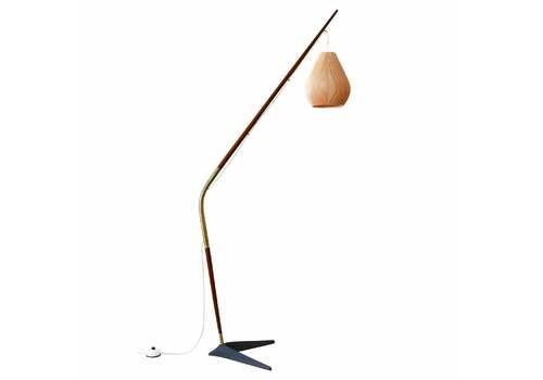 Exceptional Fishing Pole Floor Lamp By Svend Aage Holm Sørensen Denmark 1950s