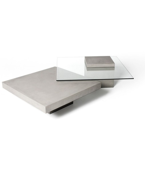 Concrete Coffee Table With Gl Top Concrete Coffee Table With Gl Top