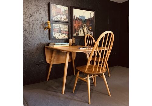 Ercol Table With Folding Wings In Elm (60s)